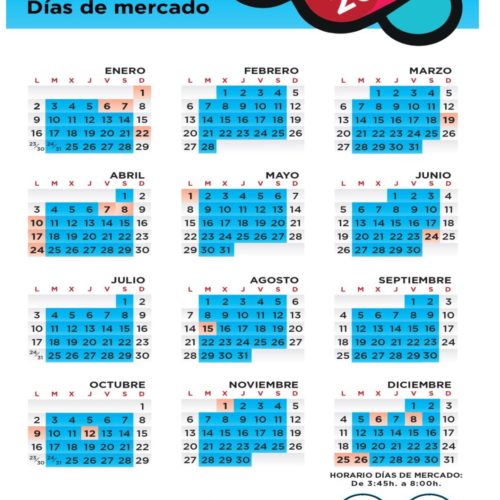 Calendario Mercado Pescados 2023