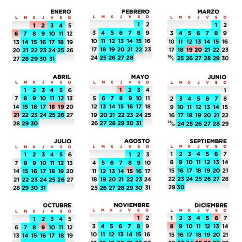 CALENDARIO MERCADO PESCADO 2025